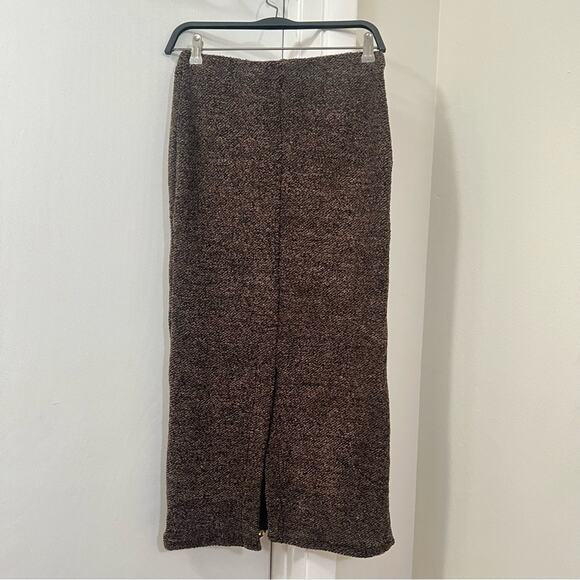 Zara JACQUARD BOUCLE MIDI SKIRT WITH SHINY THREAD - Picture 11 of 11